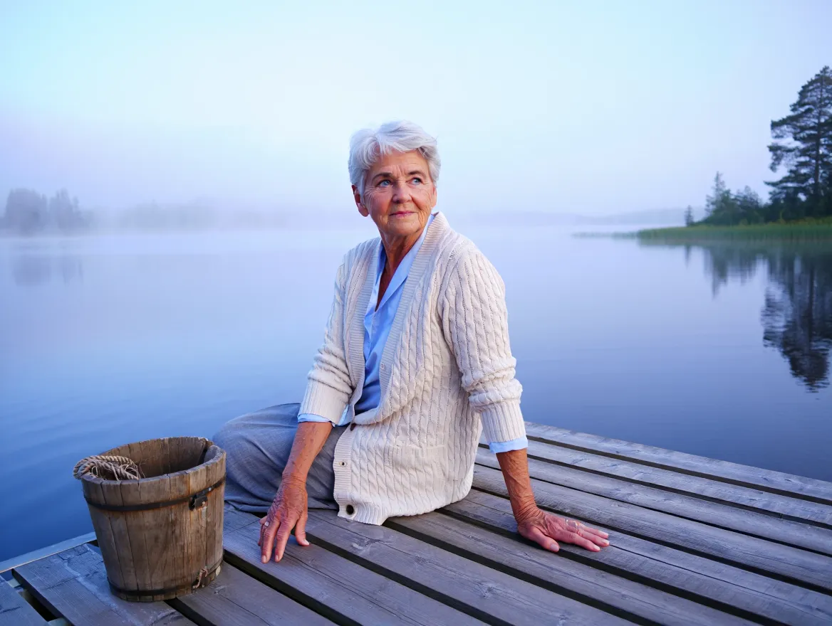 Rustig moment van reflectie in een natuurlijke omgeving met zachte tinten